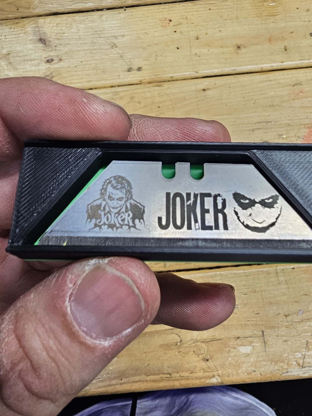 Joker Engraved Stainless Steel Razor Blades 3pcs